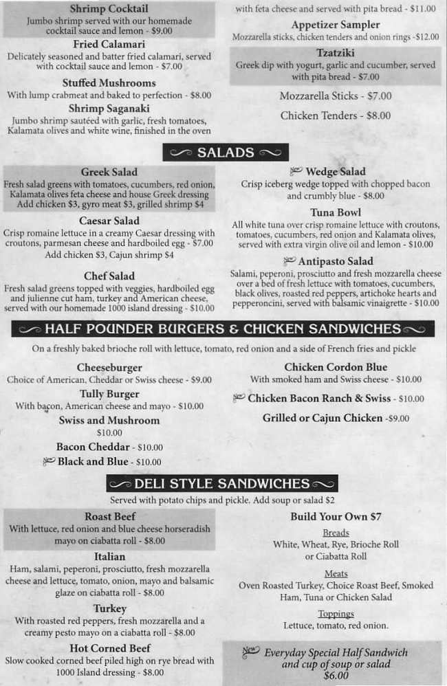 Page 1 of Lunch menu, Community Restaurant in Cortland, NY